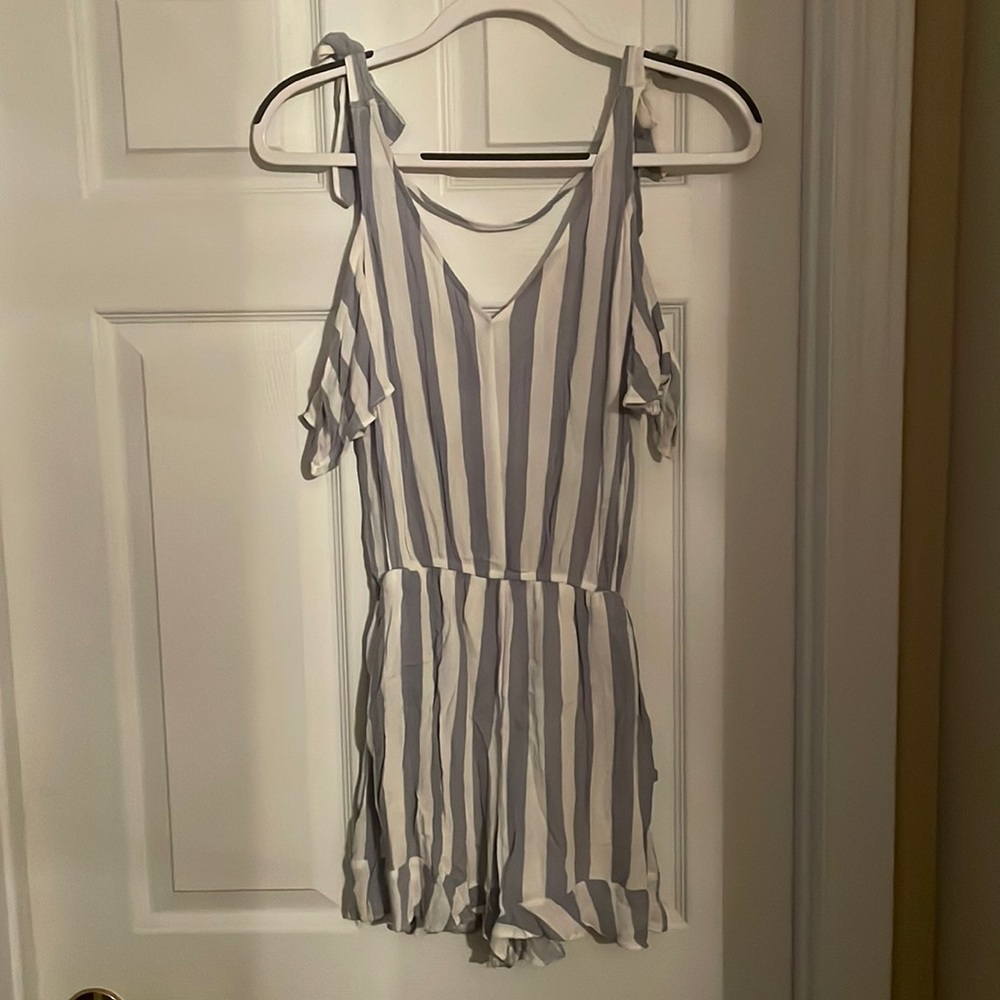 American Eagle Striped Romper (S)